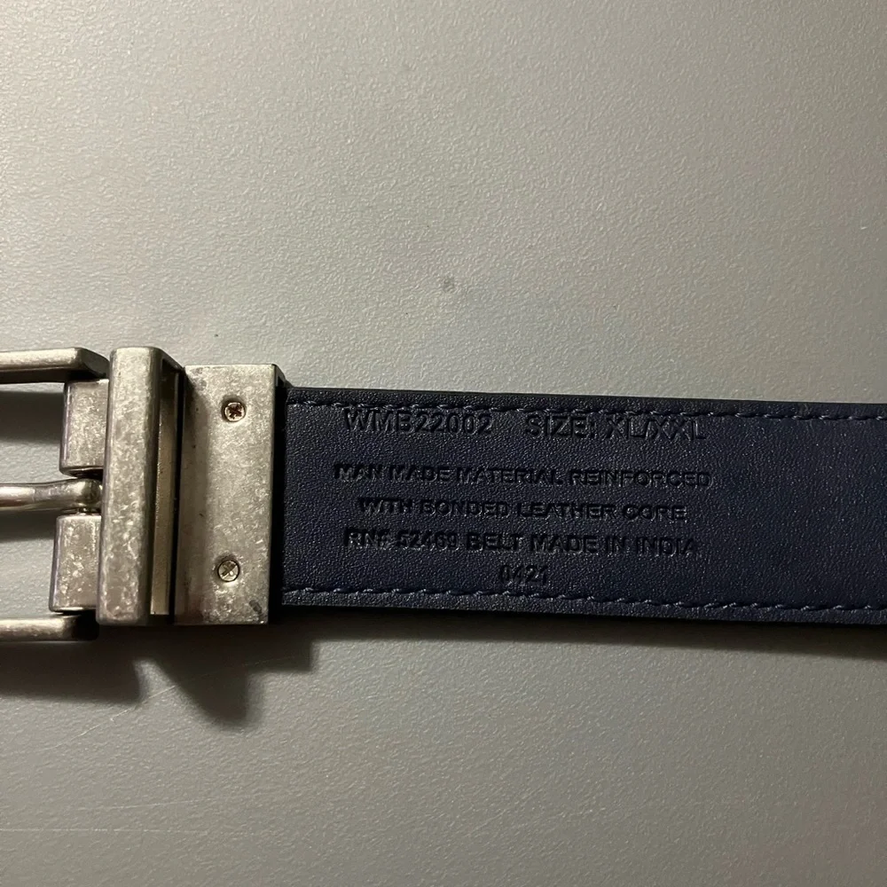 Black Leather Belt with Silver Buckle